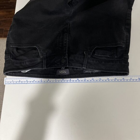 NYDJ Marilyn Straight Black Lift Tuck Mid-Rise Women Size 12 - Picture 6 of 9